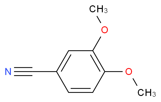 3,4-Dimethoxybenzonitrile_分子结构_CAS_2024-83-1)