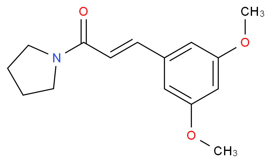 (2E)-3-(3,5-dimethoxyphenyl)-1-(pyrrolidin-1-yl)prop-2-en-1-one_分子结构_CAS_807372-38-9