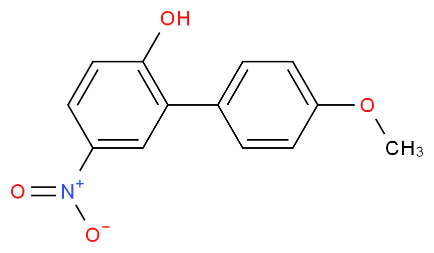 2-(4-methoxyphenyl)-4-nitrophenol_分子结构_CAS_63801-89-8