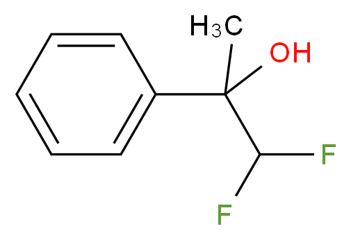 1,1-Difluoro-2-phenylpropan-2-ol 97%_分子结构_CAS_432-88-2)