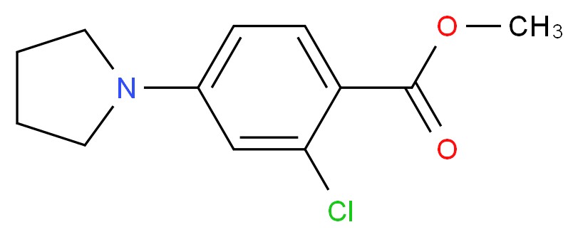 methyl 2-chloro-4-(1-pyrrolidinyl)benzenecarboxylate_分子结构_CAS_175153-38-5)