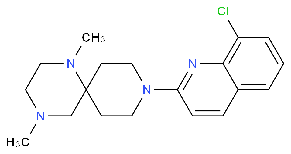 9-(8-chloroquinolin-2-yl)-1,4-dimethyl-1,4,9-triazaspiro[5.5]undecane_分子结构_CAS_)