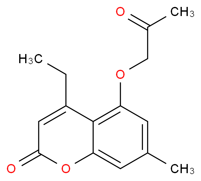 4-ethyl-7-methyl-5-(2-oxopropoxy)-2H-chromen-2-one_分子结构_CAS_314742-55-7