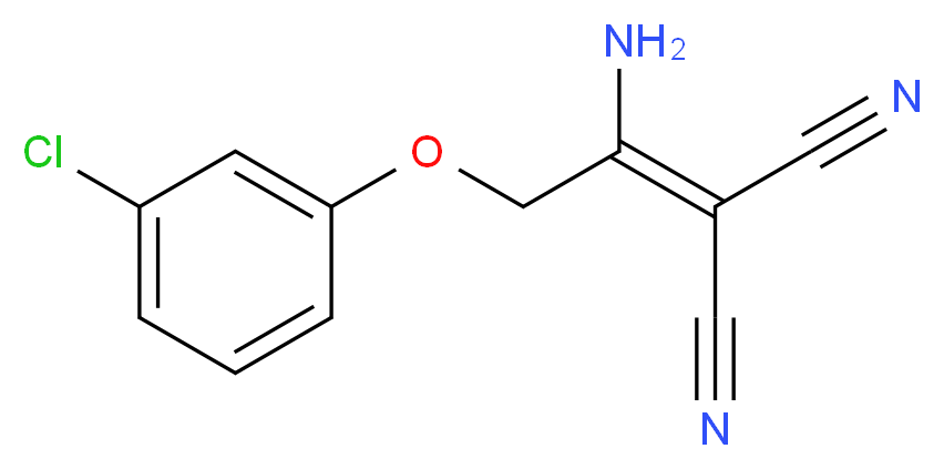 2-[1-Amino-2-(3-chlorophenoxy)ethylidene]-malononitrile_分子结构_CAS_)