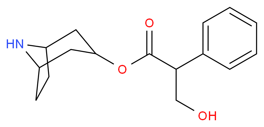 8-azabicyclo[3.2.1]octan-3-yl 3-hydroxy-2-phenylpropanoate_分子结构_CAS_16839-98-8