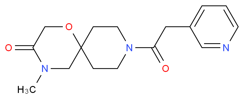 4-methyl-9-(pyridin-3-ylacetyl)-1-oxa-4,9-diazaspiro[5.5]undecan-3-one_分子结构_CAS_)