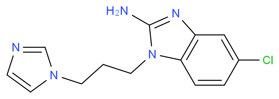 5-chloro-1-[3-(1H-imidazol-1-yl)propyl]-1H-1,3-benzodiazol-2-amine_分子结构_CAS_)
