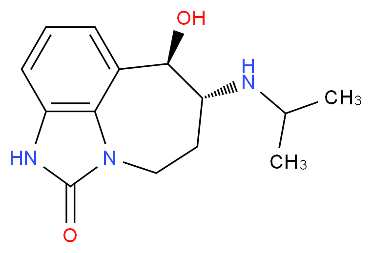 (9R,10R)-9-hydroxy-10-[(propan-2-yl)amino]-1,3-diazatricyclo[6.4.1.0<sup>4</sup>,<sup>1</sup><sup>3</sup>]trideca-4,6,8(13)-trien-2-one_分子结构_CAS_119520-05-7