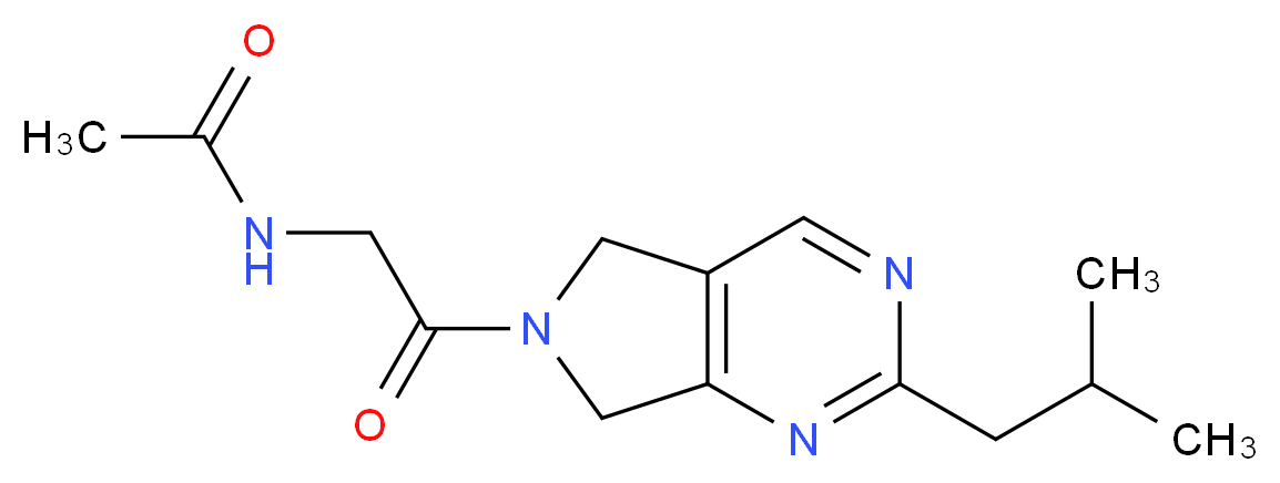 N-[2-(2-isobutyl-5,7-dihydro-6H-pyrrolo[3,4-d]pyrimidin-6-yl)-2-oxoethyl]acetamide_分子结构_CAS_)
