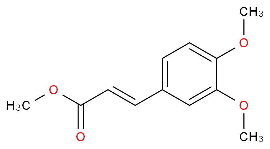 methyl (2E)-3-(3,4-dimethoxyphenyl)prop-2-enoate_分子结构_CAS_5396-64-5