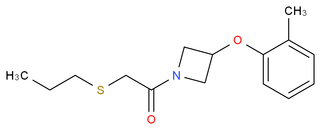 3-(2-methylphenoxy)-1-[(propylthio)acetyl]azetidine_分子结构_CAS_)