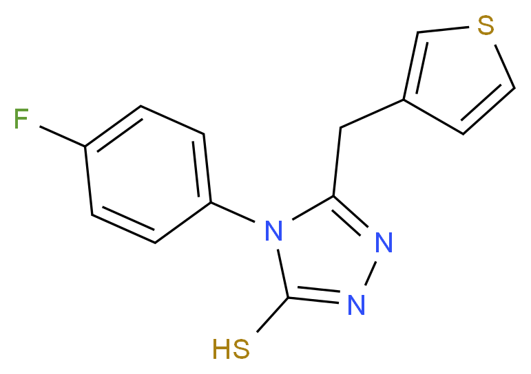 4-(4-fluorophenyl)-5-(3-thienylmethyl)-4H-1,2,4-triazole-3-thiol_分子结构_CAS_451502-02-6)