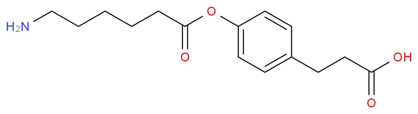 3-{4-[(6-aminohexanoyl)oxy]phenyl}propanoic acid_分子结构_CAS_760127-60-4
