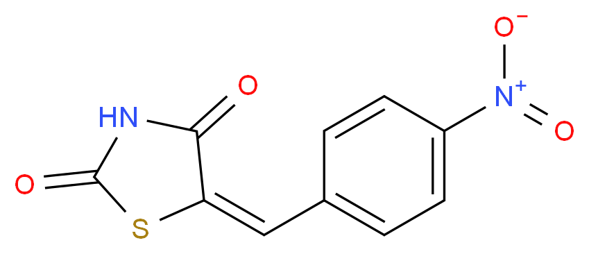 5-[(4-Nitrophenyl)methylene]-1,3-thiazolane-2,4-dione_分子结构_CAS_34301-40-1)