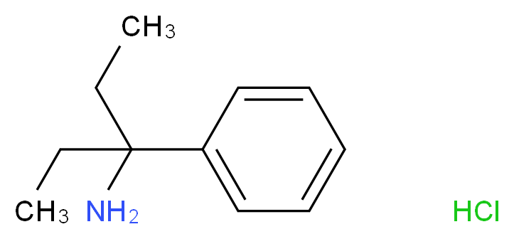 3-phenylpentan-3-amine hydrochloride_分子结构_CAS_104177-96-0