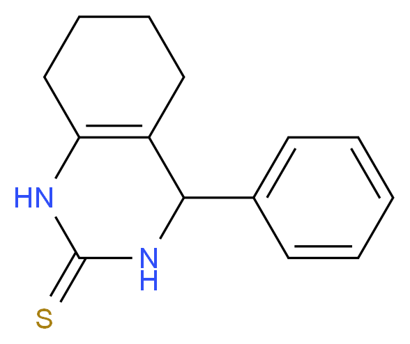 4-phenyl-1,2,3,4,5,6,7,8-octahydroquinazoline-2-thione_分子结构_CAS_65331-17-1