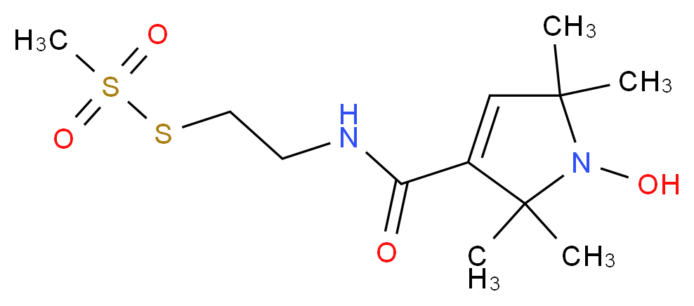 1-hydroxy-N-[2-(methanesulfonylsulfanyl)ethyl]-2,2,5,5-tetramethyl-2,5-dihydro-1H-pyrrole-3-carboxamide_分子结构_CAS_384342-59-0