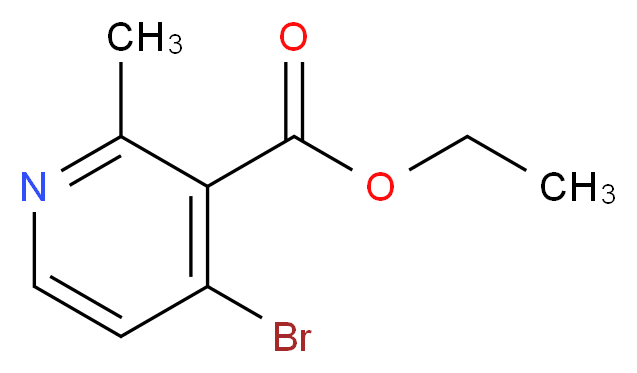 3-Pyridinecarboxylic acid, 4-bromo-2-methyl-, ethyl ester_分子结构_CAS_1256818-41-3)