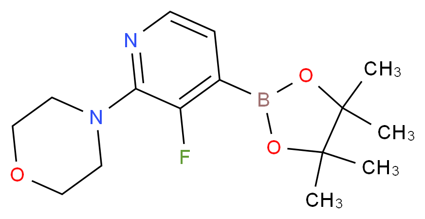 3-FLUORO-2-(4-MORPHOLINO)PYRIDINE-4-BORONIC ACID PINACOL ESTER_分子结构_CAS_957198-29-7)
