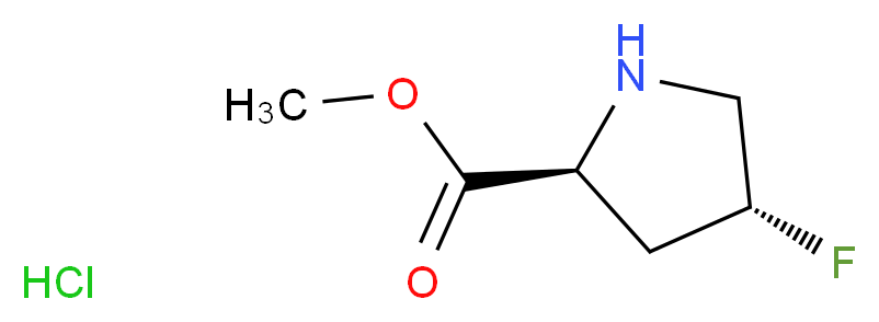 (2S,4R)-4-FLUORO-2-METHOXYCARBONYL-PYRROLIDINE HCL_分子结构_CAS_58281-80-4)