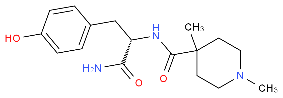 N-[(1,4-dimethylpiperidin-4-yl)carbonyl]-L-tyrosinamide_分子结构_CAS_)