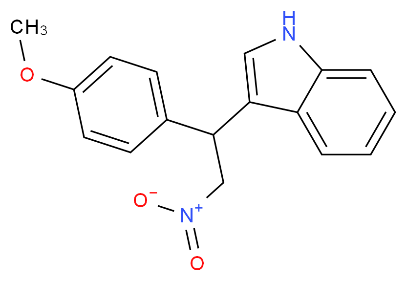 3-[1-(4-Methoxy-phenyl)-2-nitro-ethyl]-1H-indole_分子结构_CAS_33723-33-0)