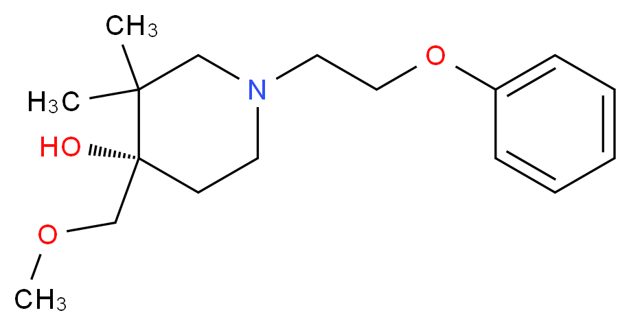 (4S)-4-(methoxymethyl)-3,3-dimethyl-1-(2-phenoxyethyl)-4-piperidinol_分子结构_CAS_)