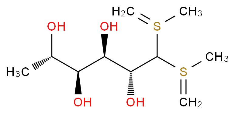 L-Rhamnose Diethyl Dithioacetal_分子结构_CAS_6748-70-5)