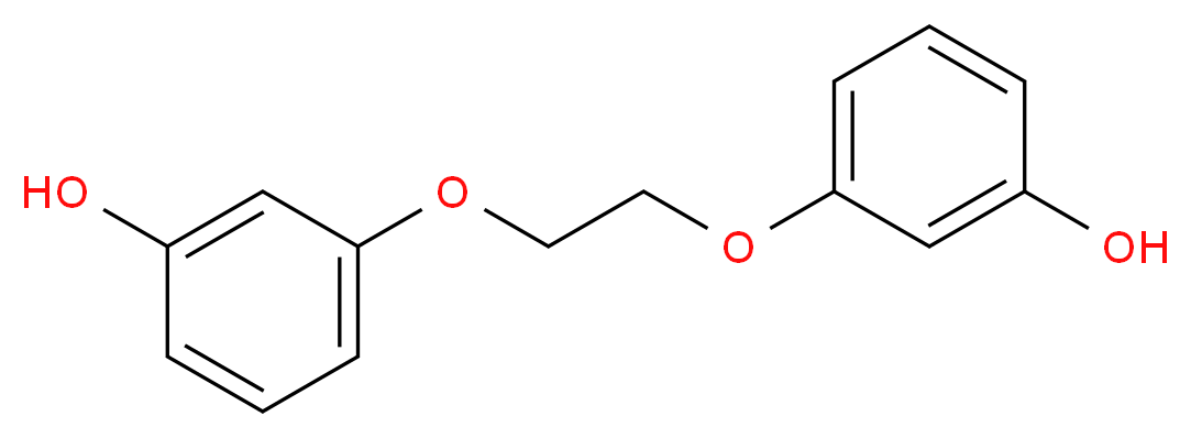 3,3'-(Ethylenedioxy)diphenol_分子结构_CAS_61166-00-5)