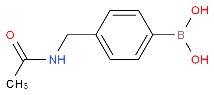 [4-(acetamidomethyl)phenyl]boronic acid_分子结构_CAS_850568-41-1
