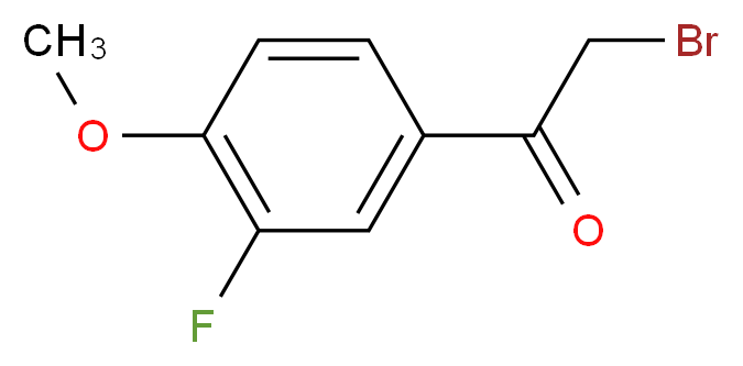 3-Fluoro-4-methoxyphenacyl bromide_分子结构_CAS_350-27-6)