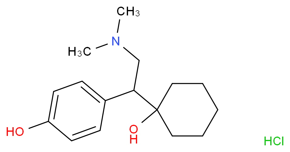 4-[2-(dimethylamino)-1-(1-hydroxycyclohexyl)ethyl]phenol hydrochloride_分子结构_CAS_300827-87-6