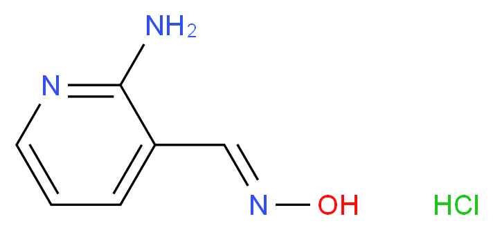 2-Amino-pyridine-3-carbaldehyde oxime hydrochloride_分子结构_CAS_653584-65-7)