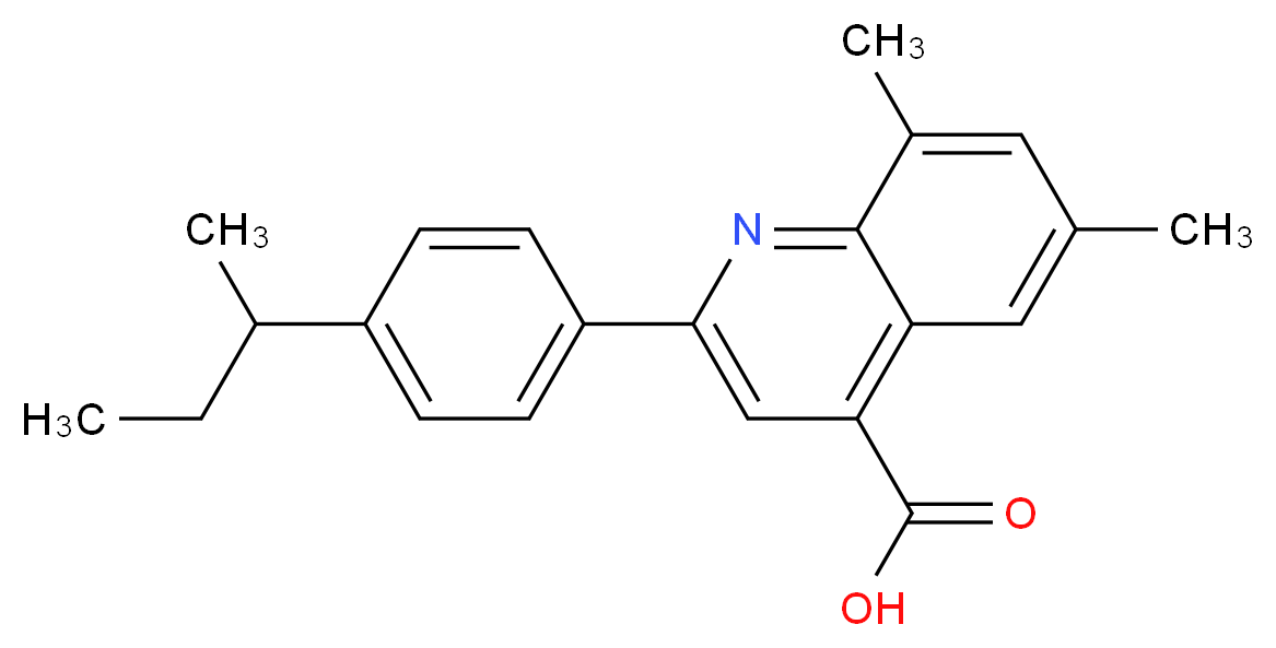 2-(4-sec-Butylphenyl)-6,8-dimethylquinoline-4-carboxylic acid_分子结构_CAS_)