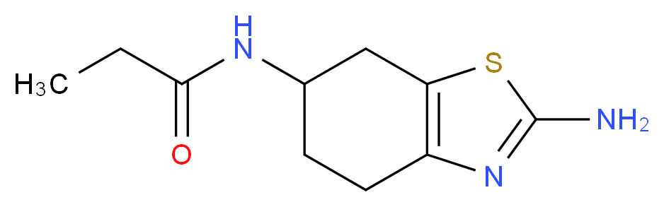 N-(2-amino-4,5,6,7-tetrahydro-1,3-benzothiazol-6-yl)propanamide_分子结构_CAS_375824-96-7