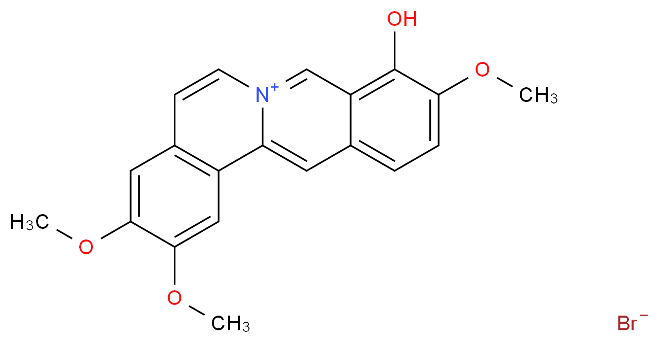 4-hydroxy-3,10,11-trimethoxy-6λ<sup>5</sup>-azatetraphen-6-ylium bromide_分子结构_CAS_57721-71-8