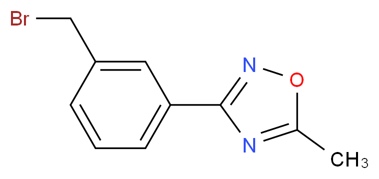 3-[3-(bromomethyl)phenyl]-5-methyl-1,2,4-oxadiazole_分子结构_CAS_253273-90-4