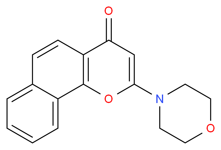 2-(morpholin-4-yl)-4H-benzo[h]chromen-4-one_分子结构_CAS_154447-35-5