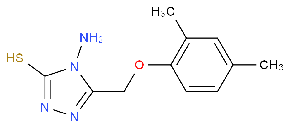 4-amino-5-[(2,4-dimethylphenoxy)methyl]-4H-1,2,4-triazole-3-thiol_分子结构_CAS_117480-89-4)