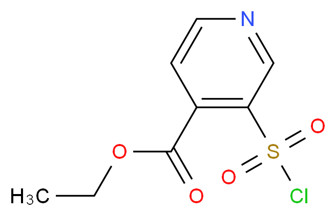 ethyl 3-(chlorosulfonyl)isonicotinate_分子结构_CAS_306936-12-9)