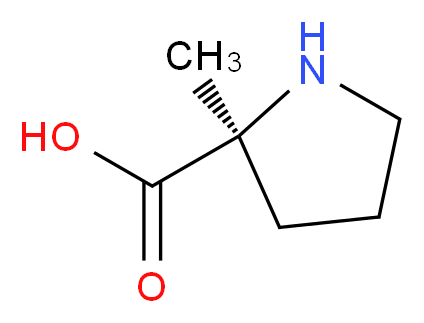 (2S)-2-methylpyrrolidine-2-carboxylic acid_分子结构_CAS_42856-71-3