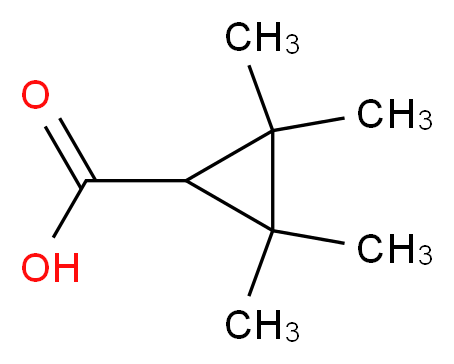 tetramethylcyclopropane-1-carboxylic acid_分子结构_CAS_15641-58-4