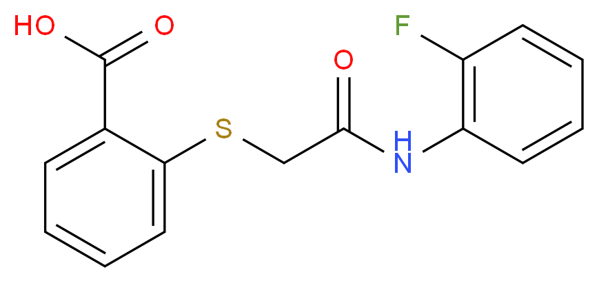 2-({2-[(2-Fluorophenyl)amino]-2-oxoethyl}thio)benzoic acid_分子结构_CAS_)