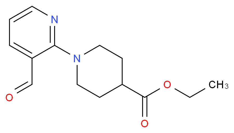 Ethyl 1-(3-formyl-2-pyridinyl)-4-piperidinecarboxylate_分子结构_CAS_)