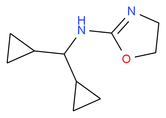 N-(dicyclopropylmethyl)-4,5-dihydro-1,3-oxazol-2-amine_分子结构_CAS_54187-04-1