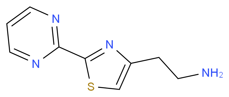 2-[2-(2-pyrimidinyl)-1,3-thiazol-4-yl]ethanamine_分子结构_CAS_1209170-85-3)