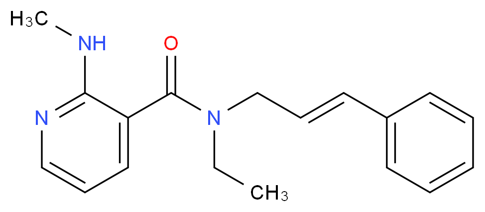 N-ethyl-2-(methylamino)-N-[(2E)-3-phenylprop-2-en-1-yl]nicotinamide_分子结构_CAS_)