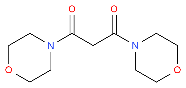 1,3-bis(morpholin-4-yl)propane-1,3-dione_分子结构_CAS_10256-01-6