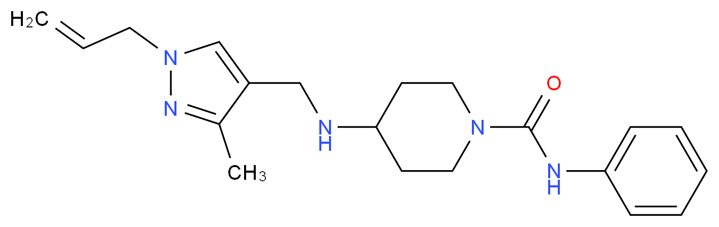 4-{[(1-allyl-3-methyl-1H-pyrazol-4-yl)methyl]amino}-N-phenylpiperidine-1-carboxamide_分子结构_CAS_)