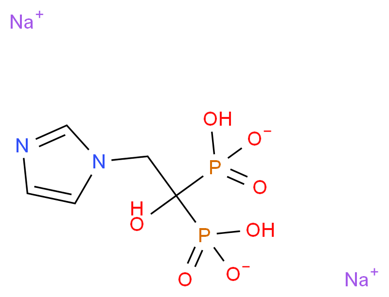 Zoledronic Acid, Disodium Salt, Tetrahydrate_分子结构_CAS_165800-07-7)